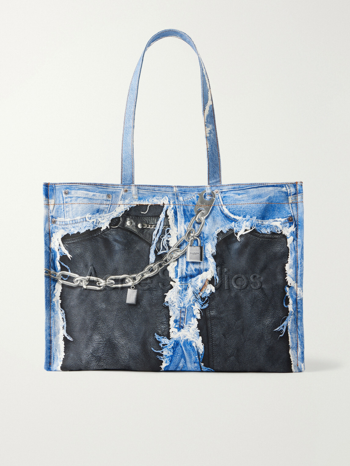 Acne Studios - Trompe L'oeil Organic Cotton Tote Bag