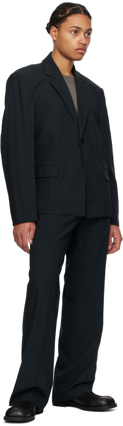lesugiatelier Black Semi Flared Trousers