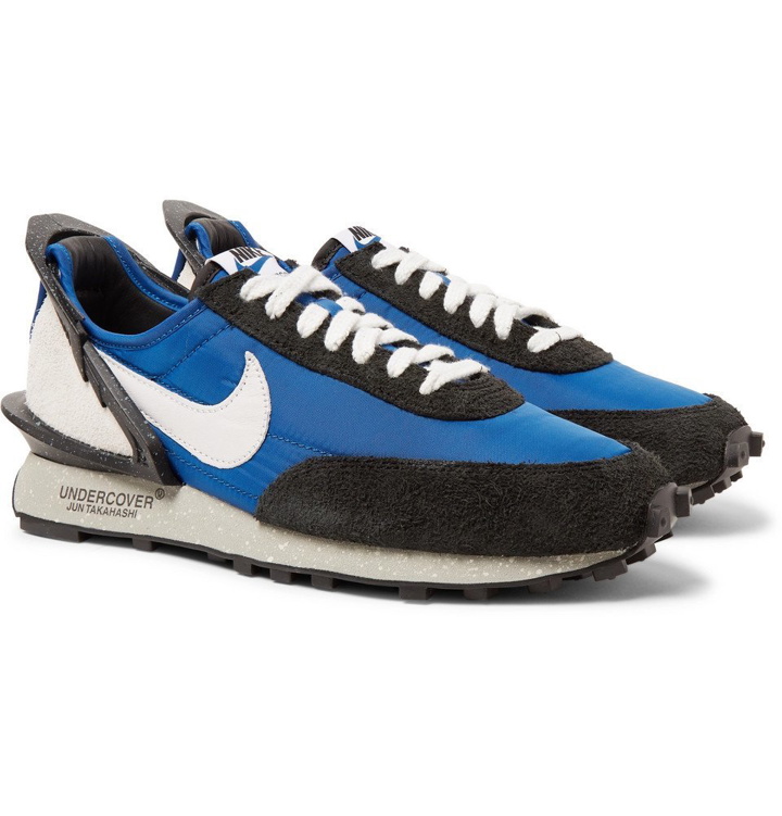 Photo: Nike - Undercover Daybreak Canvas, Suede, and Leather Sneakers - Blue