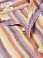 Hartford - Camp-Collar Striped Linen Shirt - Multi