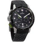 Edox Chronorally Chronograph Quartz Black Dial Mens Watch 10305 3NV NV
