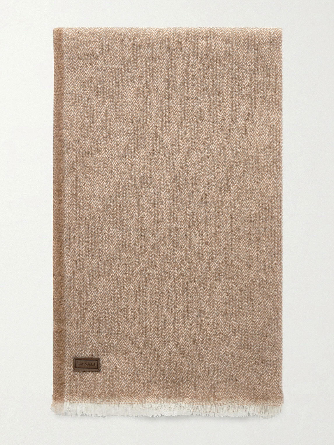 Canali - Herringbone Wool and Cashmere-Blend Scarf