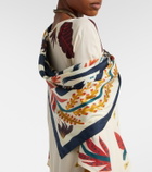 Etro Printed silk twill scarf