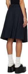 AMBUSH Navy Pleated Midi Skirt