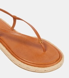 Tory Burch Thong leather espadrilles