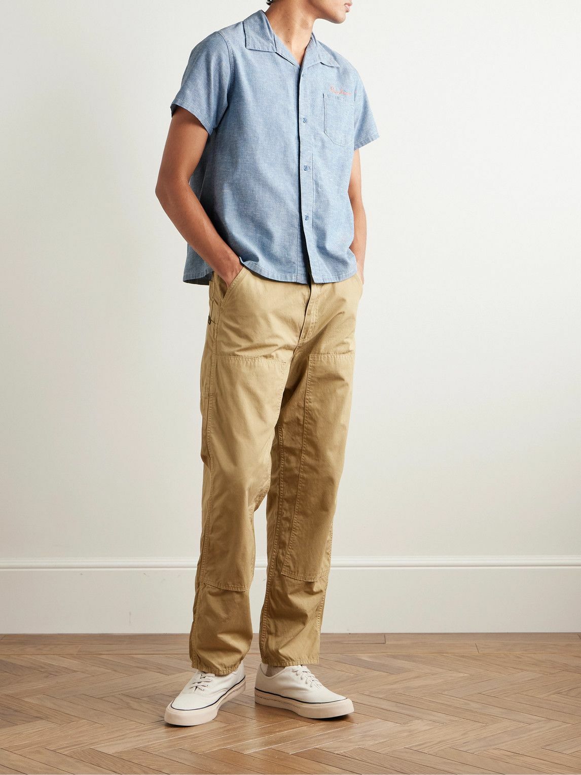 Visvim - Embroidered Cotton-Chambray Shirt - Blue Visvim