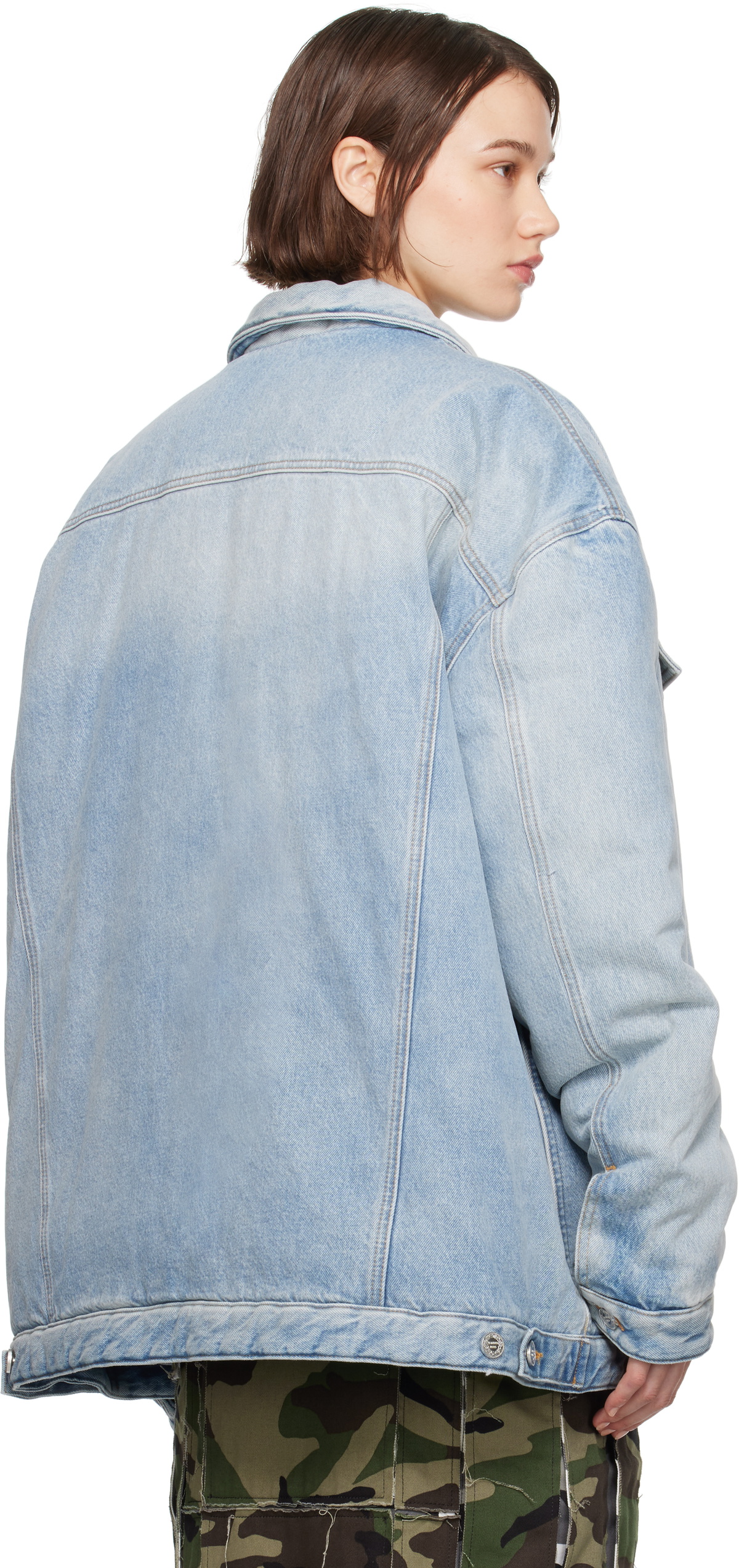 VETEMENTS Blue Puffer Denim Jacket