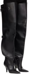 Alexander Wang Black Diablo Open Back Boots