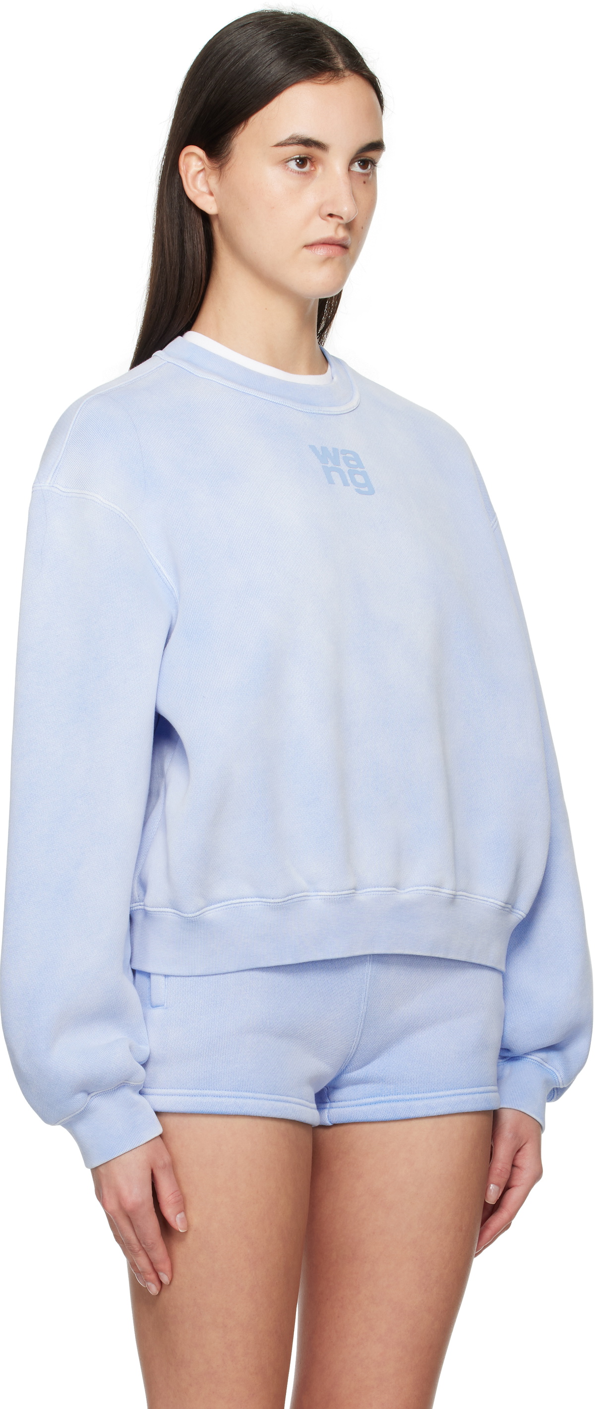 alexanderwang.t Blue Puff Logo Sweatshirt