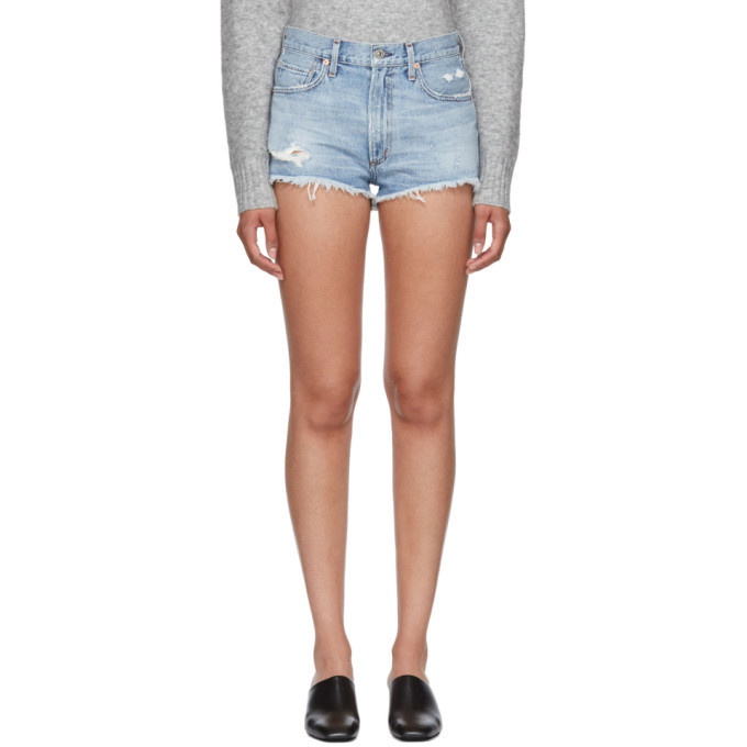 Photo: Citizens of Humanity Blue Danielle Cut-Off Shorts