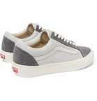 Vans - OG Old Skool LX Leather-Trimmed Suede and Canvas Sneakers - Gray