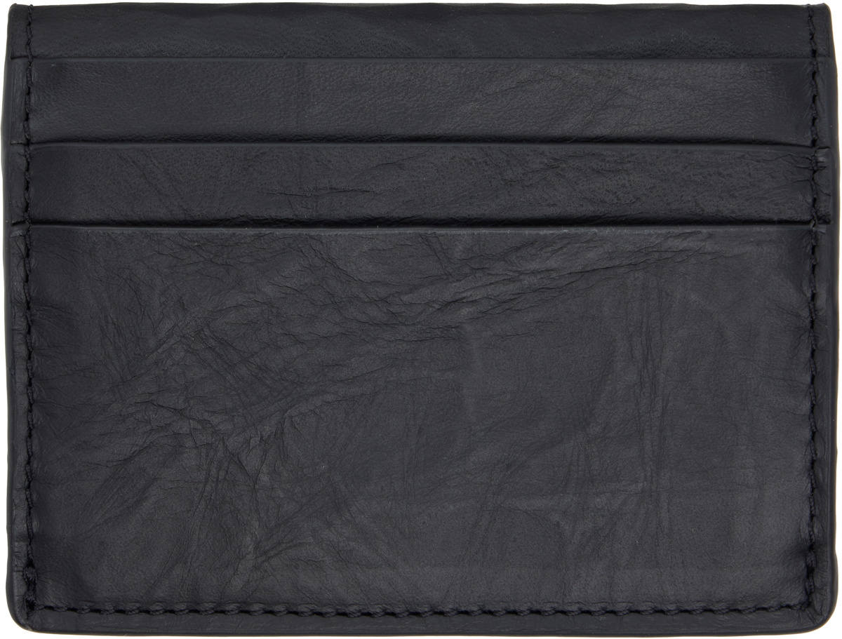 Y-3 Black Leather Card Holder
