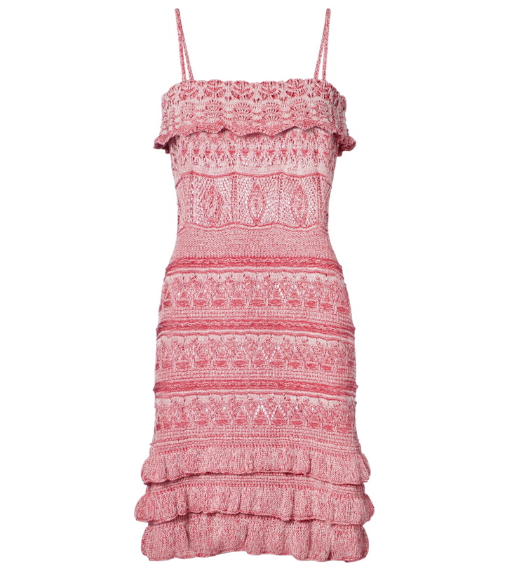 Photo: Etro Crochet ruffled cotton minidress