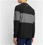 Adidas Golf - Colour-Block Stretch-Shell and Mesh Half-Zip Golf Jacket - Black