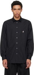 Moschino Black Embroidered Archive Goose Shirt