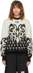 VTMNTS Beige & Black Barcode Slavic Sweater