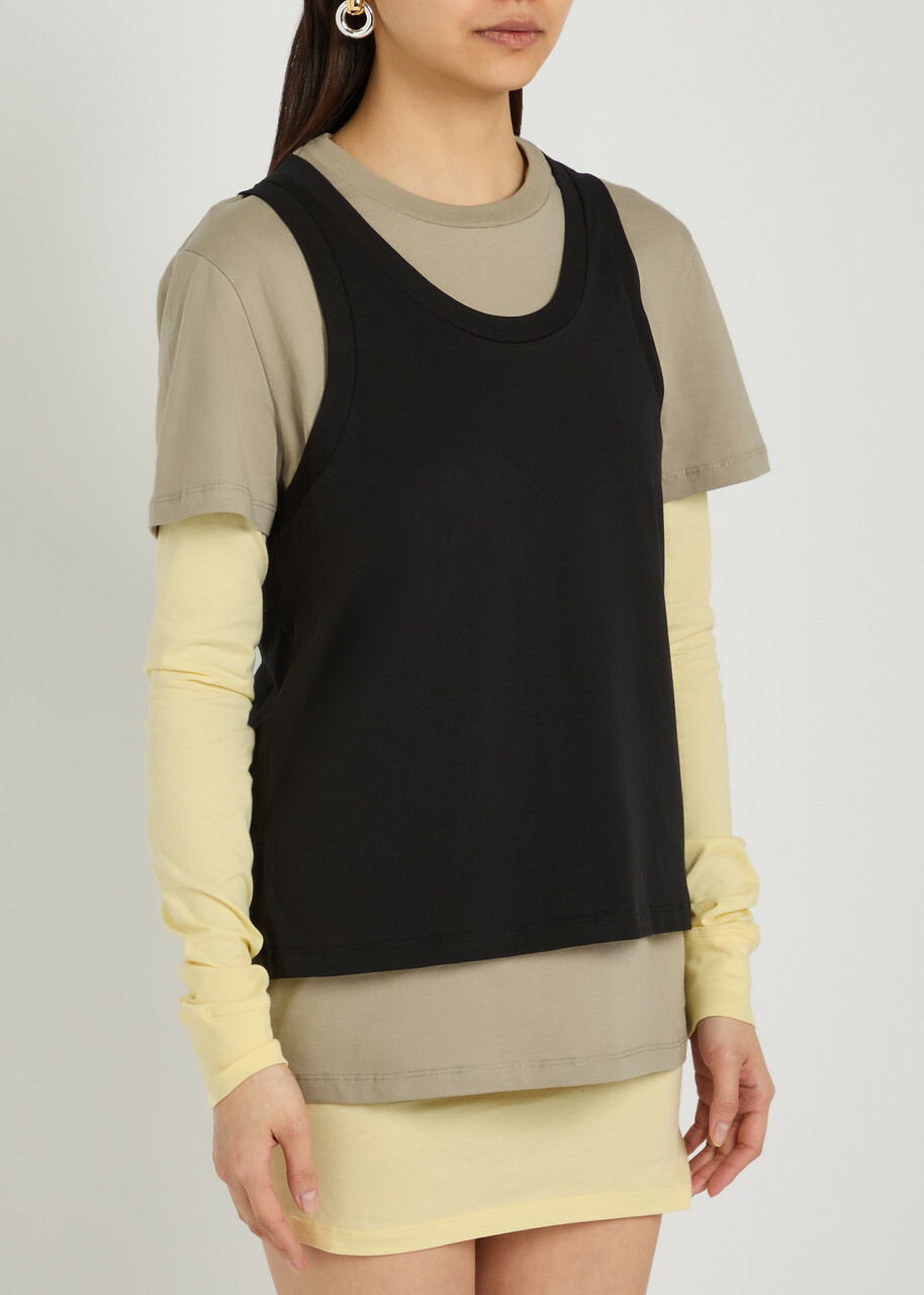 Wardrobe.nyc Layered Cotton Mini Dress Multicoloured