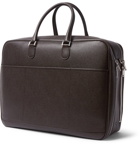 Valextra - Pebble-Grain Leather Briefcase - Dark brown