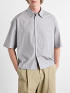 Studio Nicholson - Sanko Striped Cotton-Poplin Shirt - Gray