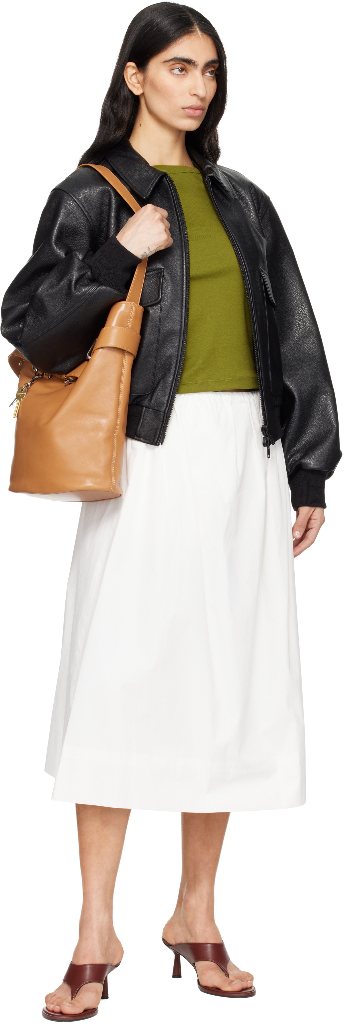 OSOI Brown Bucket Brocle Bag