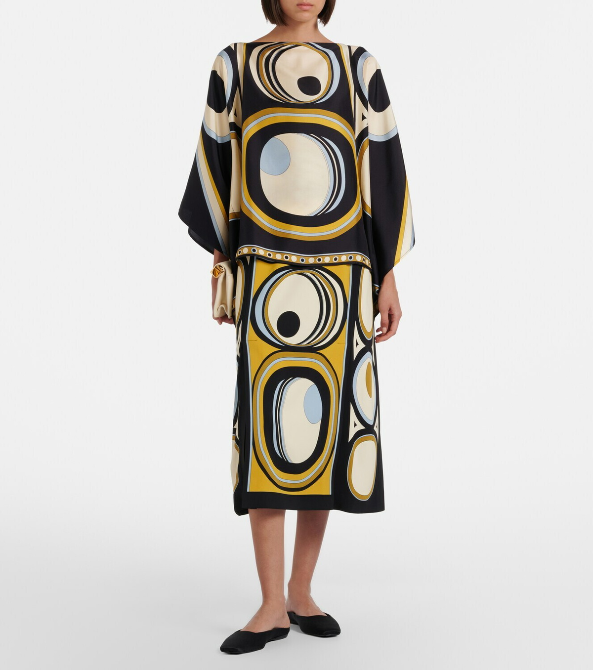 La DoubleJ Foulard printed silk twill top