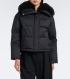 Yves Salomon Doudoune shearling-trimmed down jacket