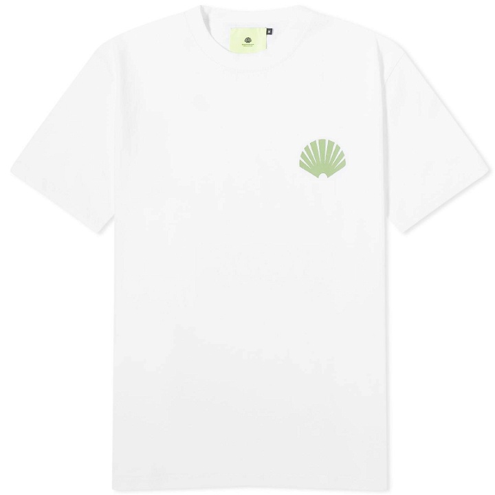 Photo: New Amsterdam Surf Association Men's Logo T-Shirt in White/Green