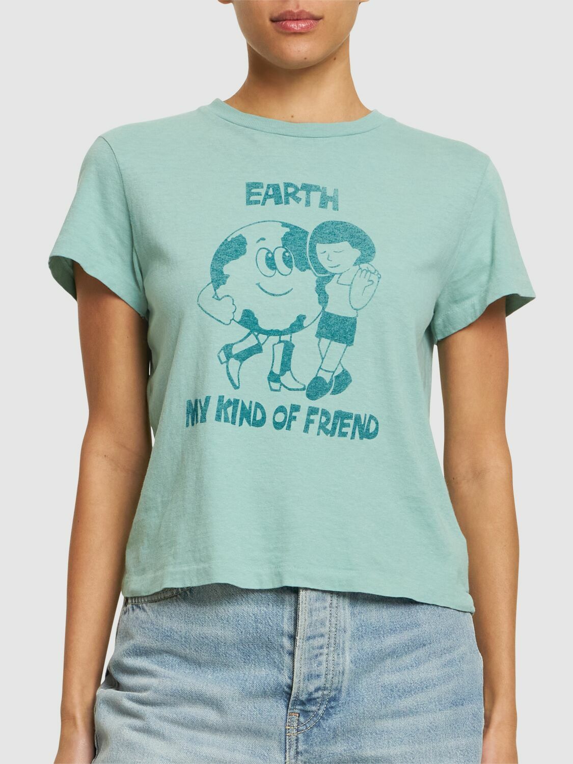RE/DONE - Earth Printed Cotton T-shirt Re/Done