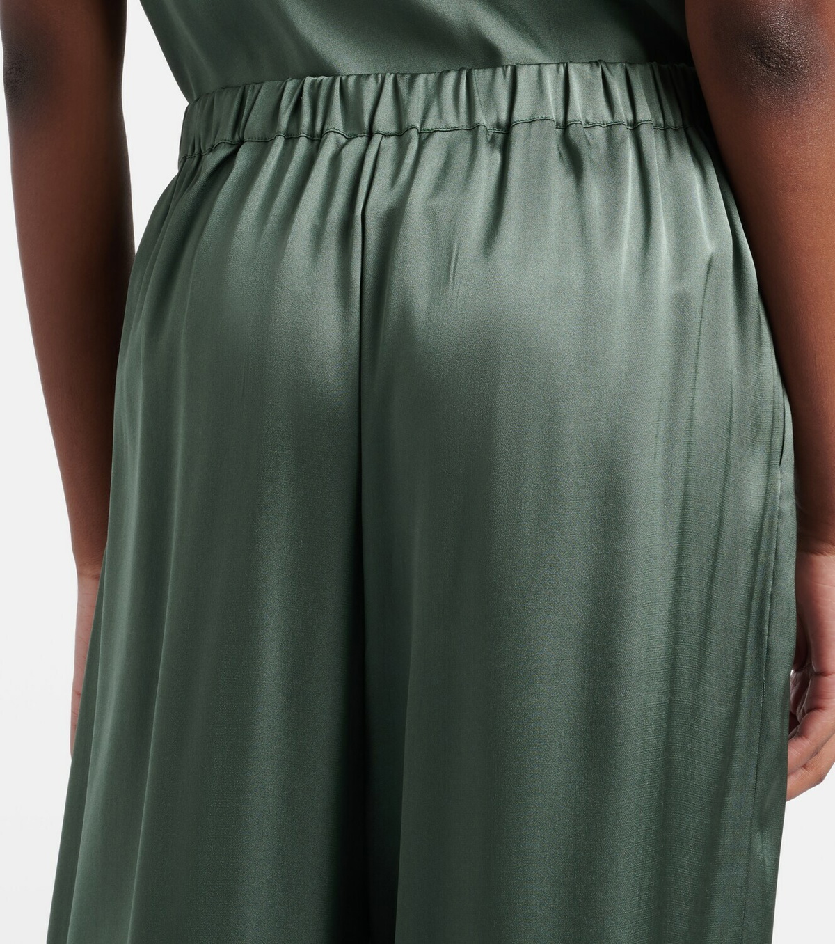 Asceno Isola pleated silk twill wide-leg pants