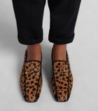 Herbert Levine Showtime leopard-print calf hair loafer pumps