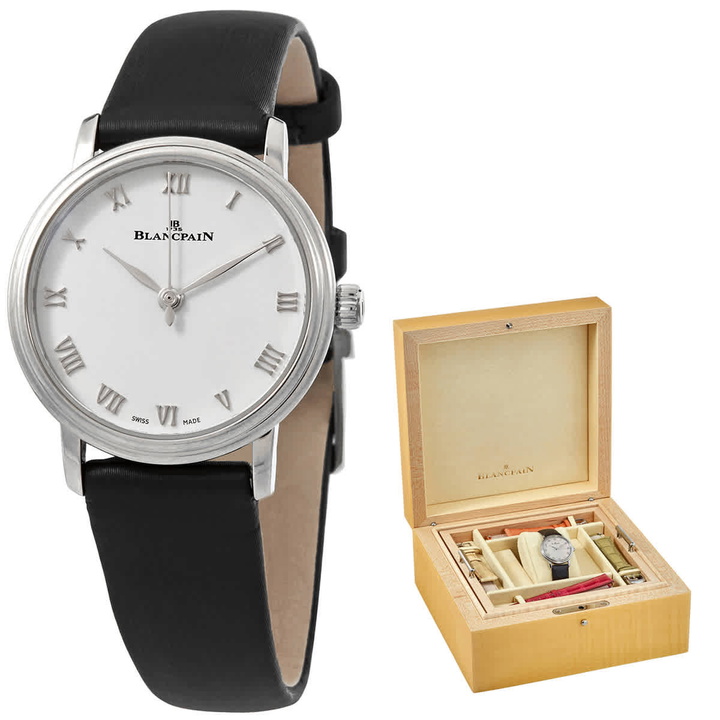 Photo: Blancpain Villeret Automatic Silver Dial Ladies Watch 6104 1127 95A
