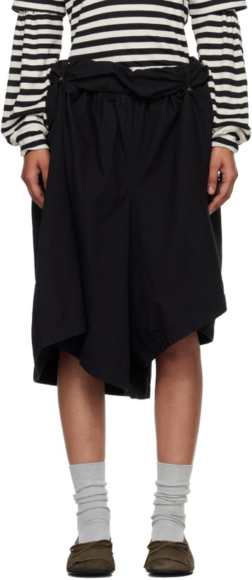 Photo: OPEN YY Black Rolled Waist Skort