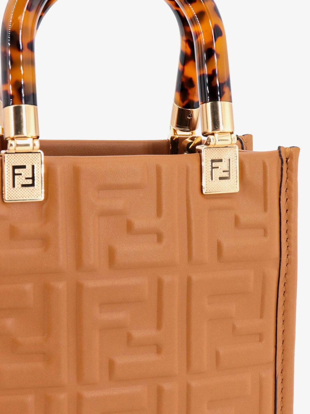 ◆FENDI 最新作 ◆SUNSHINE MINI ハンドバッグ/Brown◆ Fendi Mini Sunshine Shopper Brown Womens Fendi