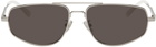 Bottega Veneta Silver Aviator Sunglasses