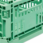 HAY Small Recycled Colour Crate in Dark Mint