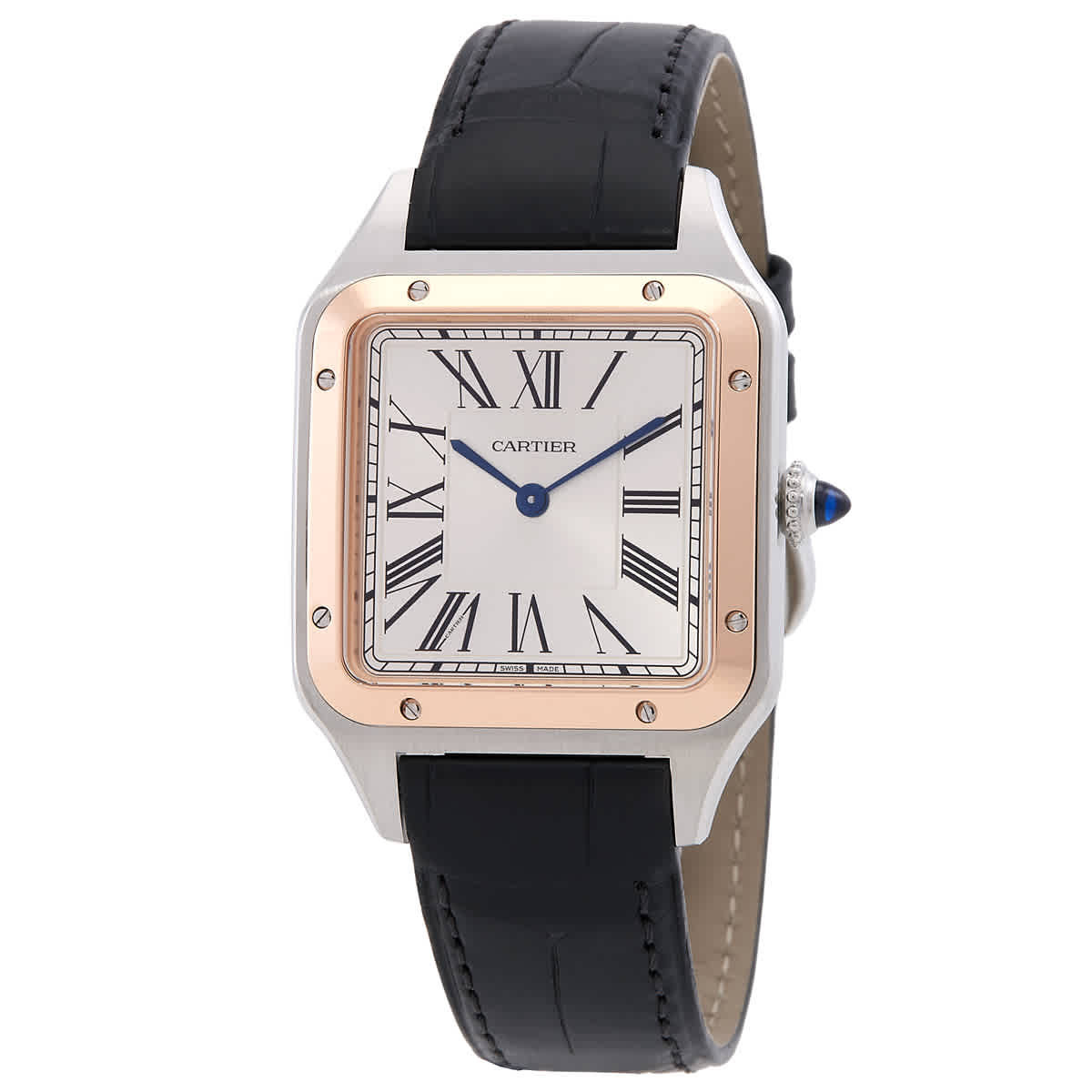 Cartier Santos Dumont Large Model Silver Dial Watch W2SA0037
