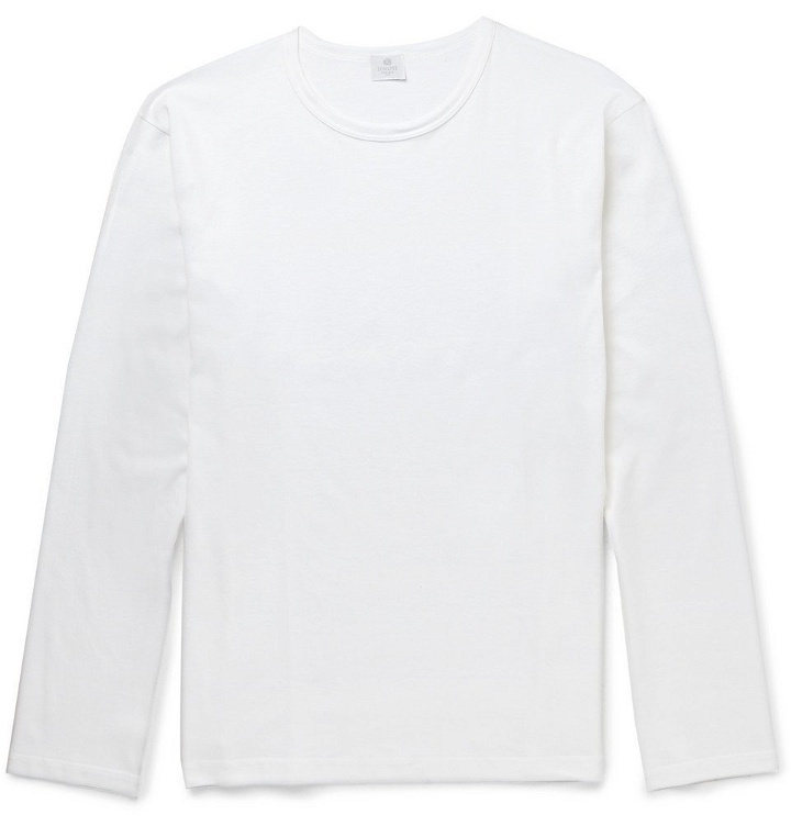 Photo: Sunspel - Long-Sleeved Cotton T-Shirt - Men - White