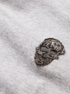 ALEXANDER MCQUEEN - Embellished Mélange Cotton-Jersey T-Shirt - Gray