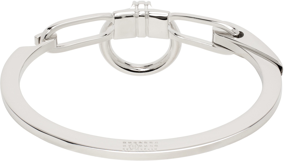 MM6 Maison Margiela Object Trouve ブレスレット 人気 MM6 Maison Margiela: Silver Object Trouve Bracelet | SSENSE