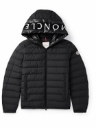 Moncler - Logo-Print Quilted Shell Hooded Down Jacket - Black