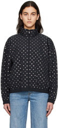 Alexander Wang Black Coaches Bomber Jacket