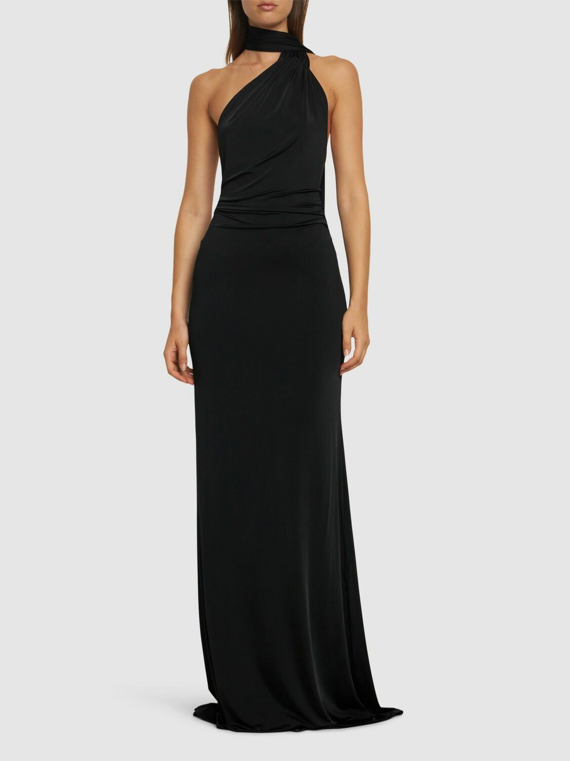 NINA RICCI Draped Halter Gown with scarf Nina Ricci