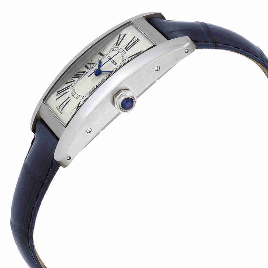 Cartier Tank Americaine Automatic Silver Dial Mens Watch WSTA0018