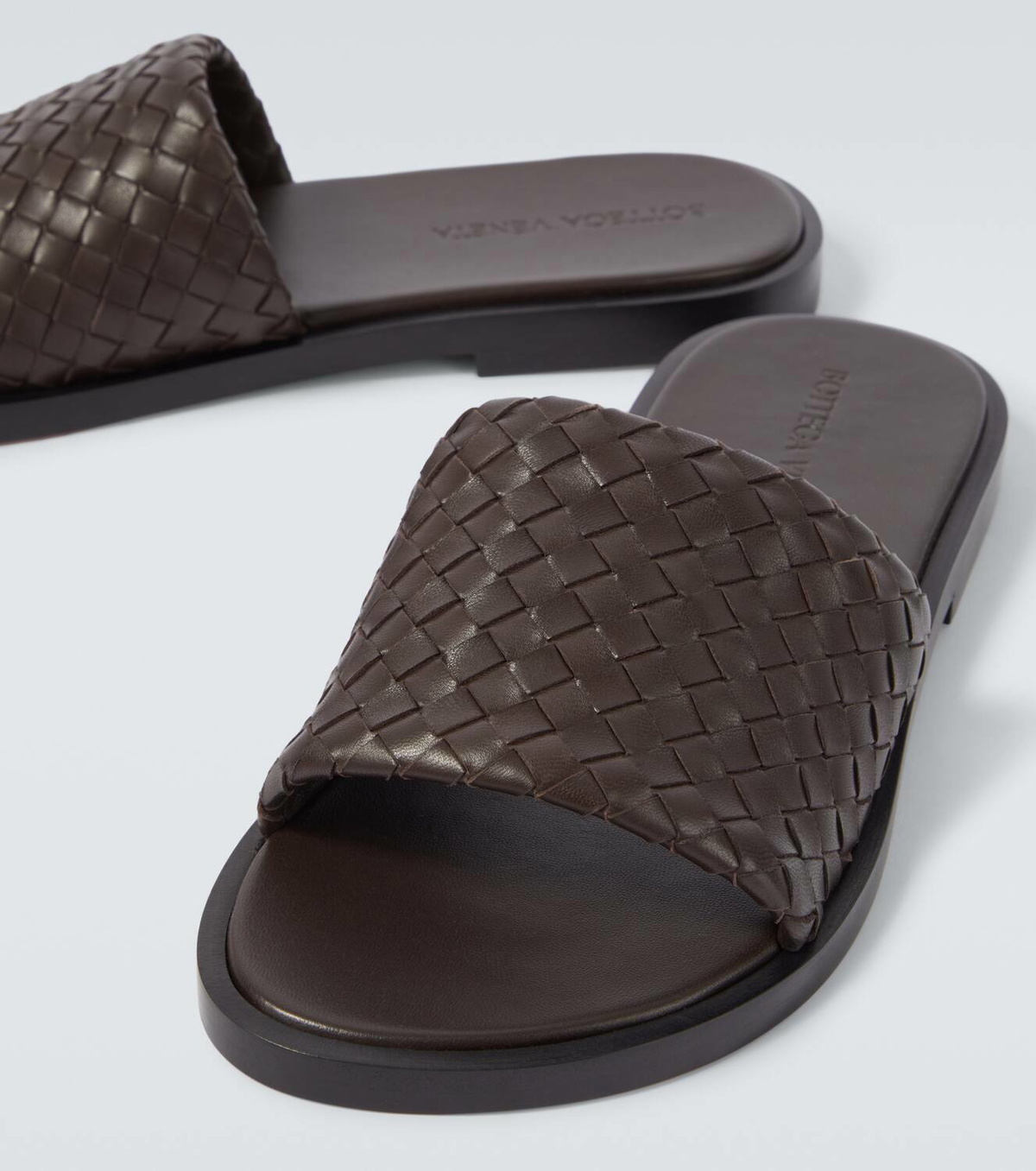 Bottega Veneta Elio Intrecciato leather slides