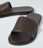 Bottega Veneta Elio Intrecciato leather slides