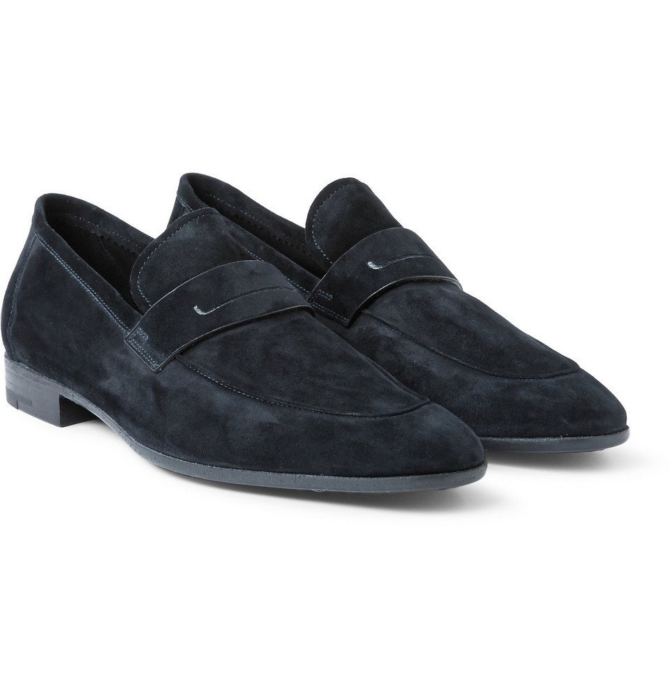 Berluti - Lorenzo Suede Loafers - Men - Midnight blue Berluti display picture 3