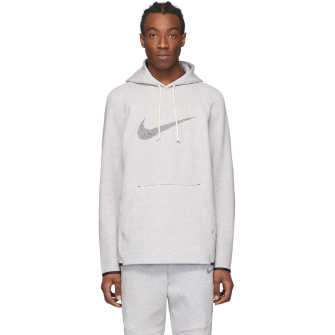 Photo: Nike Grey and Pink Marled Hoodie