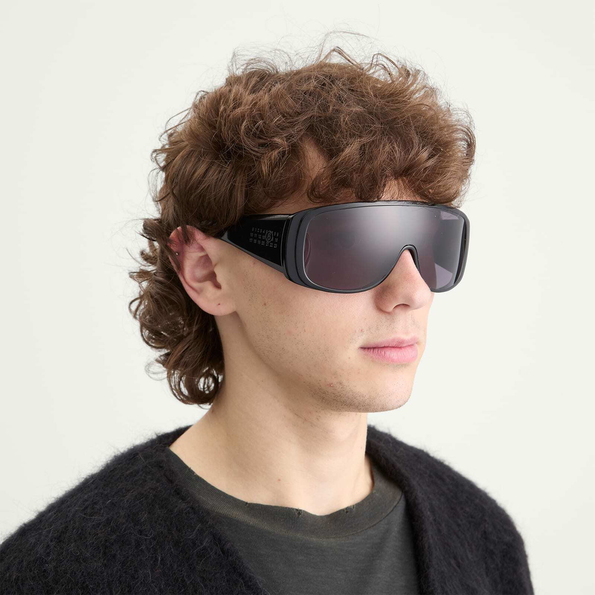 Retrosuperfuture x MM6 Mask Sunglasses in Black 