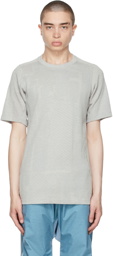 BYBORRE Grey Cotton Jacquard T-Shirt