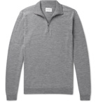 Norse Projects - Fjord Slim-Fit Mélange Merino Wool Half-Zip Sweater - Gray